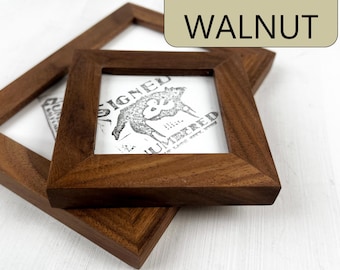 SHIPS RIGHT AWAY - 4x6, 5x7, 6x6, 6x8, 8x10, 11x14 - Choose Your Size - Peewee Style in Natural Walnut Hardwood - In Stock