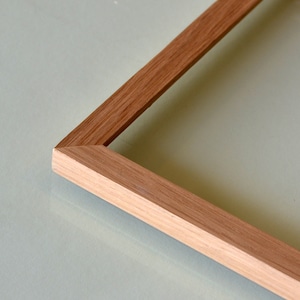 Natural OAK Picture Frame in Peewee style- Choose Size: 2x2 up to 14x14 - solid hardwood, mid century, modern, minimal