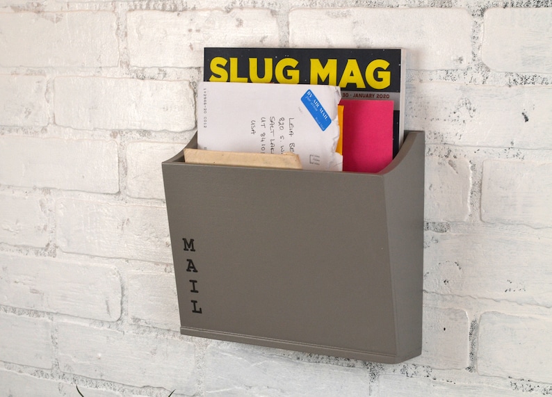 Handmade Modern Mail Holder Wall Mounted in Color OF YOUR Etsy