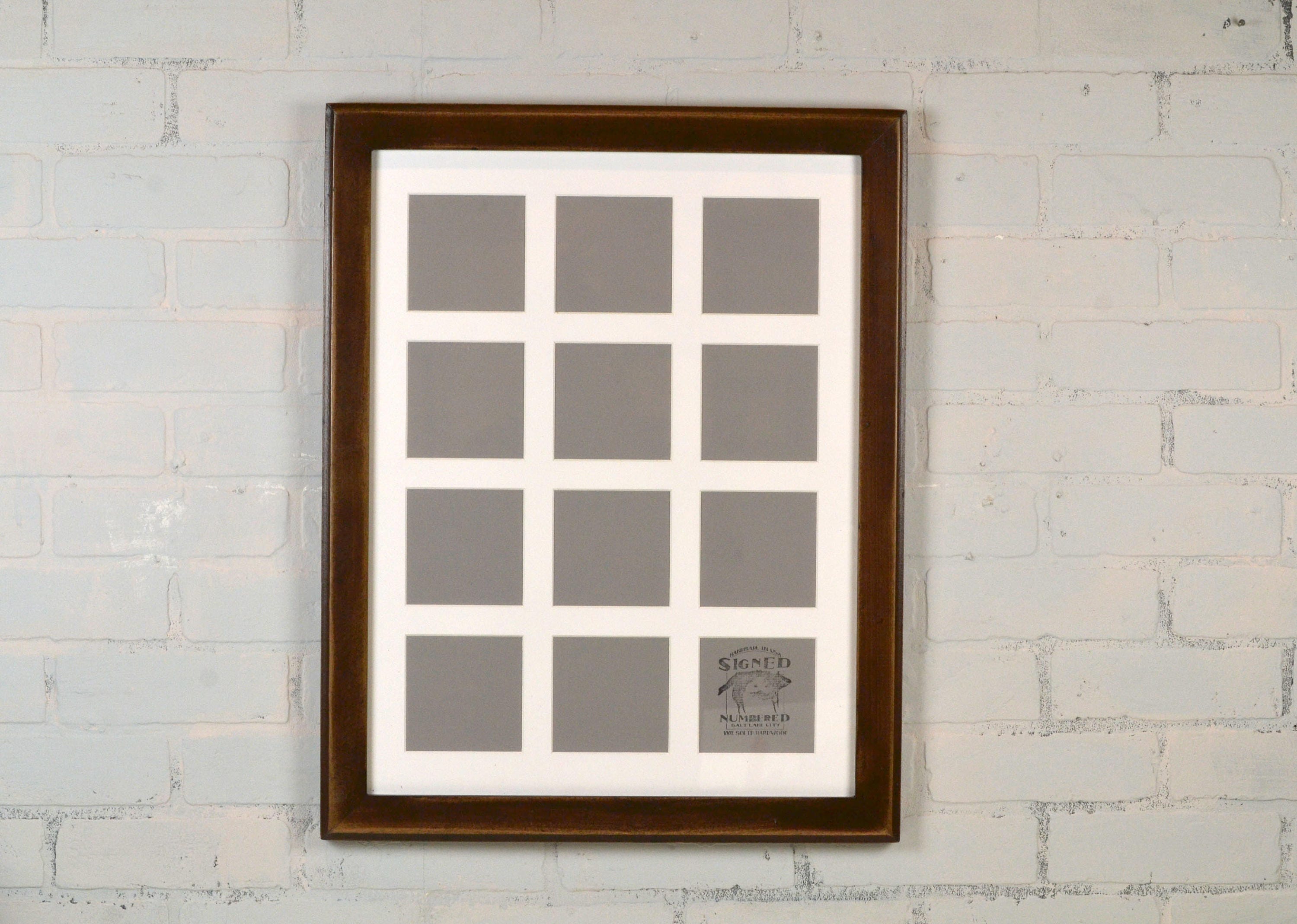 Collage Frame 16x21 Outside Cove Style With Mat Windows For