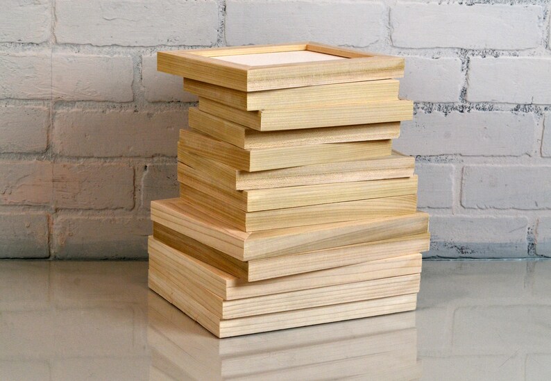 Blank Picture Frames for Artists 1x1 Flat Natural Poplar Etsy