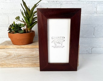 SHIPS TODAY - 4x8 Picture Frame - 1.5 Standard Style with Vintage Mahogany Finish - In Stock - Panoramic Frames 4 x 8 inches