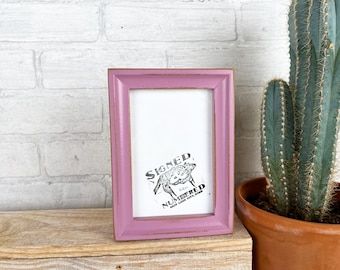 4x6 Picture Frame in Foxy Cove Style with Vintage Lilac Purple Finish - IN STOCK - Same Day Shipping - 4 x 6 Photo Frame Hardwood