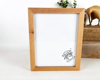 SHIPS RIGHT AWAY - 4x6, 5x7, 6x6, 6x8, 8x10, 11x14 - Choose Your Size - Deep Flat Style in Natural Alder Hardwood - In Stock