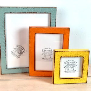 Super Vintage Color of Your Choice in 1x1 Roughsawn Style Choose your frame size: 2x2 up to 18x24 inches - A4 size Picture Frames