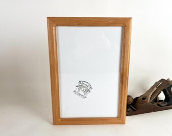 SHIPS TODAY - 8x12 Picture Frame - 1x1 Double Cove Style Alder with Solid Natural Finish - In Stock - Handmade 8 x 12 Wooden Frame