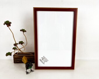 SHIPS TODAY - 11x17 Picture Frame - 1x1 2-Tone Style with Vintage Wine Finish - Handmade 11 x 17" Photo Frame - In Stock Red