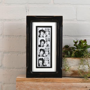 Picture Frame for 2x6&quot; or 2x8&quot; Photo Booth Strip in Shallow Bones and Vintage Color of your choice - Photo Booth Frame - Wooden Frame