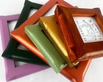 Solid Color of Your Choice in NEW 1x1 Flared Corners Style - Choose your frame size up to 18x24 inches - Free Shipping