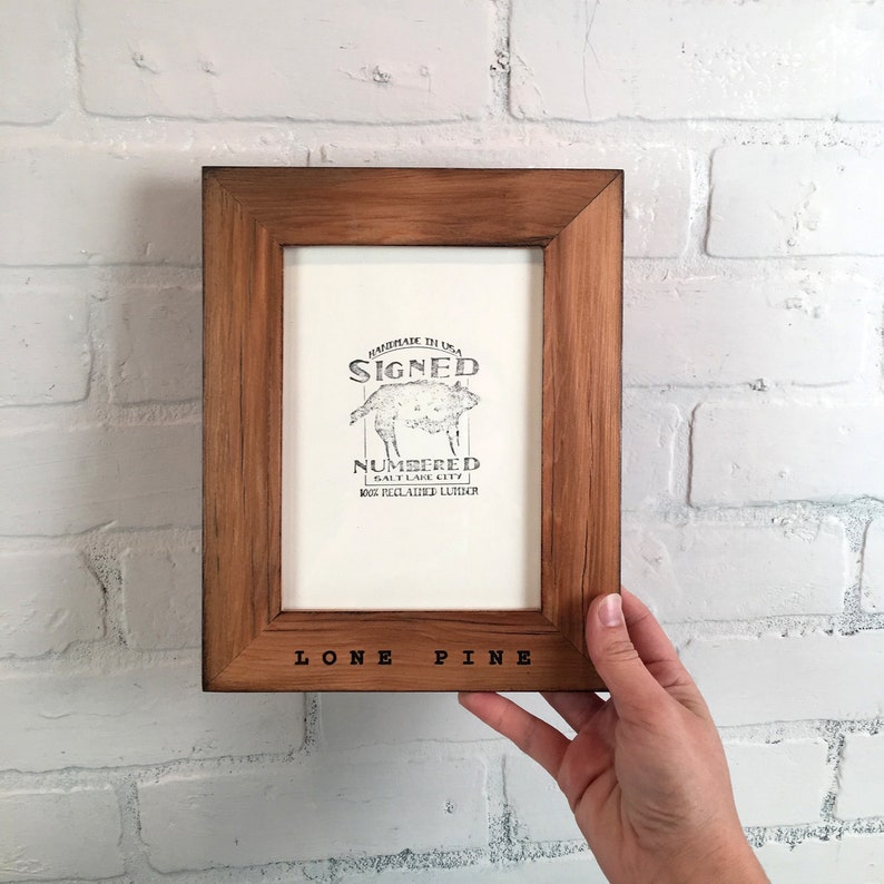 Personalized Frames - Choose Your Size and Message - Reclaimed Cedar in Various Colors - Sizes 2x2 up to 8x10 inches- Vertical or Horizontal 