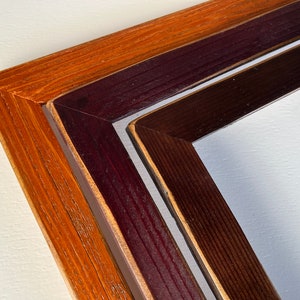 Super Vintage Color of Your Choice in 1.5 Reclaimed Cedar Choose your frame size: 3x3, 2x6, up to 20x30 inches A3 11.7x16.5 size Bild 1