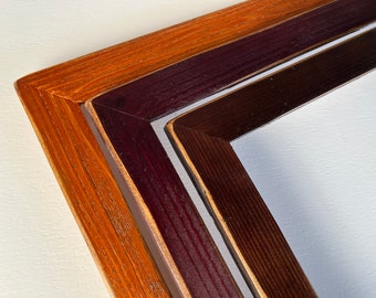 Super Vintage Color of Your Choice in 1.5" Reclaimed Cedar Choose your frame size: 3x3, 2x6, up to 20x30 inches - A3 11.7x16.5" size