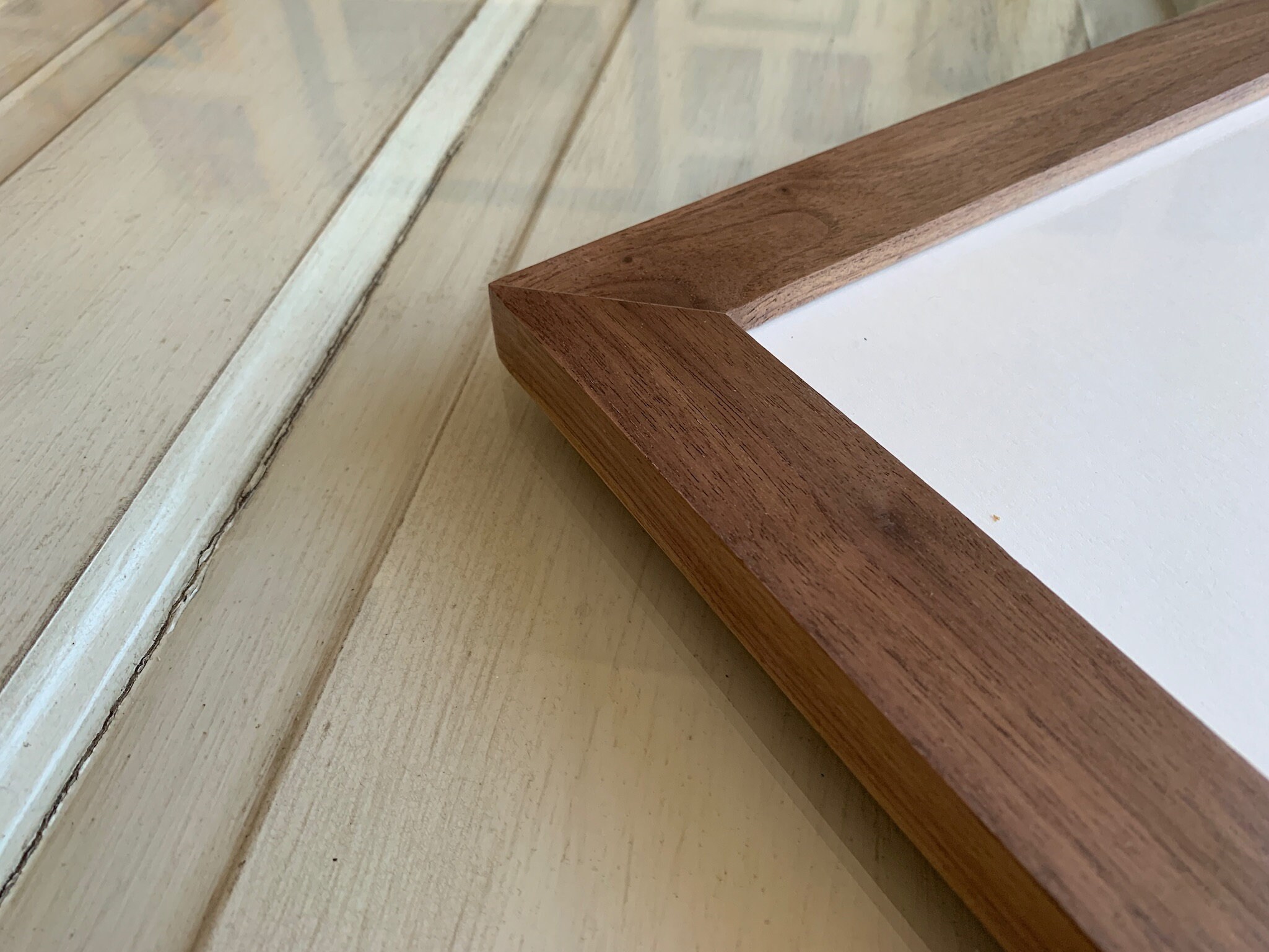 12x12 Square Picture Frame in 1.5 Standard Style in Solid Natural