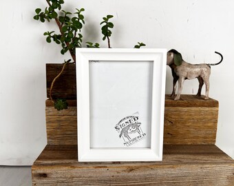 SHIPS TODAY - 5x7 Picture Frame in Foxy Cove Style with Solid White Finish - In Stock - 5 x 7 Frame Solid Hardwood Modern