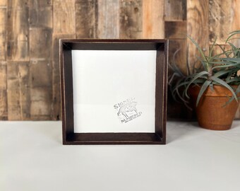 SHIPS TODAY - 8x8" Picture Frame - Park Slope Style with Vintage Dark Wood Tone Finish - In Stock - 8 x 8 Square Photo Frame