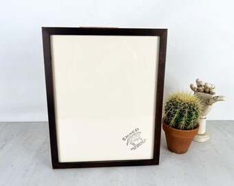 SHIPS TODAY - 11x14" Picture Frame in Peewee Style with Vintage Dark Wood Tone Finish - In Stock - Handmade 11 x 14 Hardwood Brown