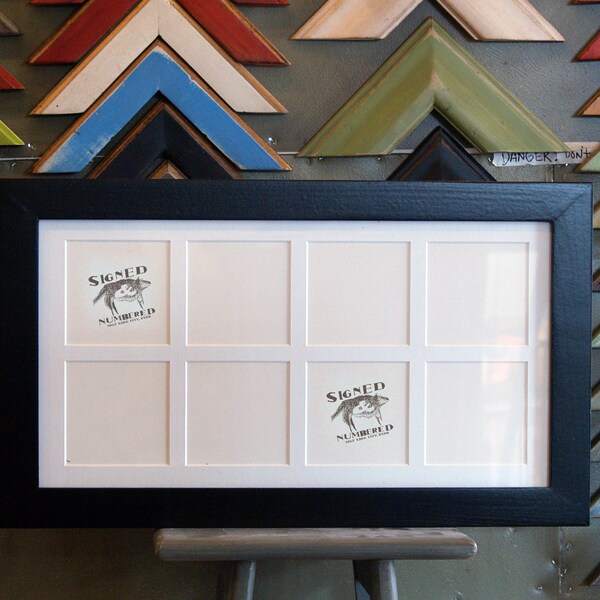 19.5 x 10.5-inch Multiple-Opening Picture Frame for (8) 4x4 Photos in 1.5-inch wide Style - SAME DAY SHIPPING