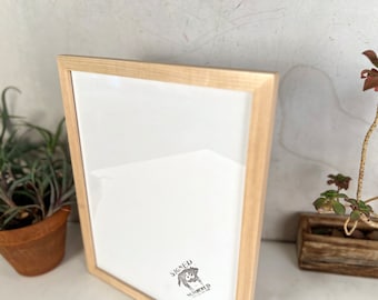 11x14" Picture Frame in Solid Natural Maple Peewee Style - IN STOCK - Same Day Shipping - Handmade 11 x 14 Solid Hardwood