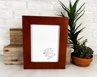 6x8" Picture Frame - SHIPS TODAY - 1.5 Standard Style with Wood Tone on Alder Finish - In Stock - 6 x 8 Picture Frames Modern Decor