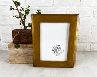 SHIPS TODAY - 5.8x8.2 inch A5 Size Picture Frame - 1.5 Out Cove Style with Burnished Bright Gold Finish - In Stock - 148 x 210 mm