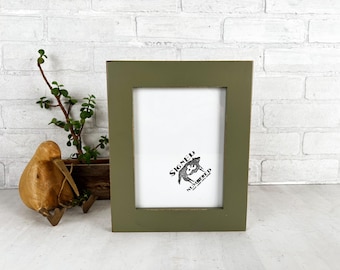 6x8" Picture Frame - SHIPS TODAY - 1.5 Standard Style with Vintage Old Green Finish - In Stock - 6 x 8 Picture Frames Modern Decor