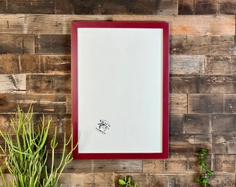 SHIPS TODAY - 13x19" Picture Frame - 1x1 Flat Style with Vintage Wine Finish - In Stock - 13 x 19 Frame Red Decor