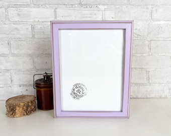 8.5 x 11 Picture Frame - SHIPS RIGHT AWAY - 1x1 Outside Cove Style with Vintage Lilac Purple Finish - In Stock - 8.5x11 inch Frame