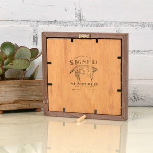 Natural WALNUT Picture Frame in Peewee style Choose Your Size: 3x3 up to 14x14 inches / A3 Size Solid Hardwood, mid century decor image 6