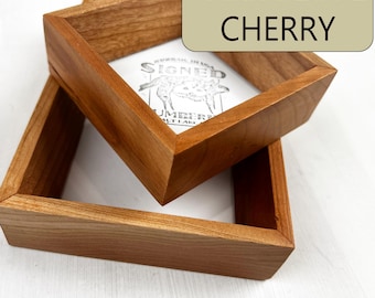 SHIPS RIGHT AWAY - 4x6, 5x7, 6x6, 6x8, 8x10, 11x14 - Choose Your Size - Park Slope Style in Natural Cherry Hardwood - In Stock