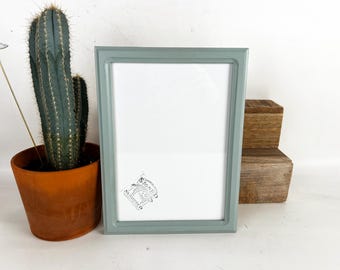 SHIPS TODAY - A4 Size Picture Frame - 1x1 Double Cove with Solid Homestead Green Finish - In Stock Frame 210 x 297 mm 8.3 x 11.7"