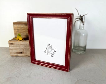 SHIPS TODAY - 7x9 Picture Frame - Foxy Cove Style with Vintage Wine Finish - In Stock - 7 x 9 inch Photo Frame Red