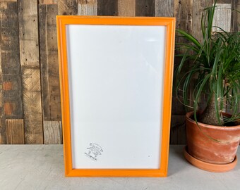 SHIPS TODAY - 11x17 Picture Frame - Foxy Cove Style with Vintage Orange Finish - Handmade 11 x 17" Photo Frame - In Stock