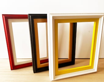 Solid Color of Your Choice in 1x1 with King's Peak Build Up Style - Choose your frame size and color - FREE SHIPPING - 2 Color Frame