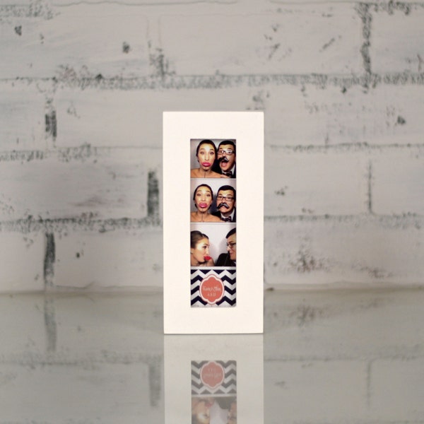 Photo Booth Frame 2 x 6 for Picture Strip in 1x1 Flat Style and in COLOR of YOUR CHOICE - 2x6" Wedding Photo Booth Frame - Wedding Favor