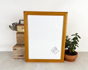 SHIPS TODAY - 10x13" Picture Frame - 1x1 Double Cove Style Alder with Vintage Honey Dye Finish - In Stock - Handmade 10 x 13 Solid Hardwood