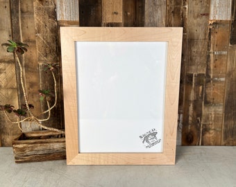 SHIPS TODAY - 11x14" Picture Frame - 1.5 Standard Style with Solid Natural Maple Finish - In Stock - Same Day Shipping 11 x 14 MAPLE Decor