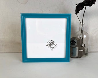 SHIPS RIGHT AWAY - 9x9 Square Picture Frame - Foxy Cove style with Solid Turquoise Finish - In Stock 9 x 9 inch Photo Frame Modern Decor