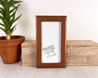 SHIPS TODAY - 4x8 Picture Frame - 1x1 Outside Cove Style with Weathered Copper Finish - In Stock - 4 x 8 Photo Frame