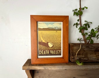 Death Valley California National Park Framed Postcard - Travel Gift Frame Wood Tone Finish 1x1 Flat Style - IN STOCK Ships Today