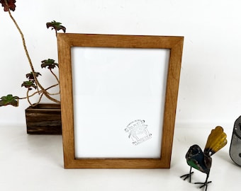 SHIPS TODAY - 8x10 Picture Frame in 1x1 Flat Style Maple with All over Burnished Finish - In Stock - Modern Frame 8 x 10