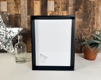 SHIPS TODAY - 10x13" Picture Frame - Park Slope Style with Solid Black Finish - In Stock - Handmade 10 x 13 Solid Hardwood