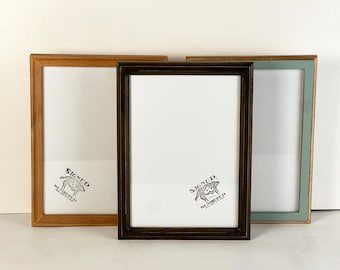 A4 Size Picture Frame in Vintage Color and Style of Your Choice - Solid Hardwood Frames - 210 x 297 mm - 8.3 x 11.7 inches European A 4 Size