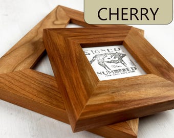 SHIPS RIGHT AWAY - 4x6, 5x7, 6x6, 6x8, 8x10, 11x14 - Choose Your Size - 1.5 Standard Style in Natural Cherry Hardwood - In Stock