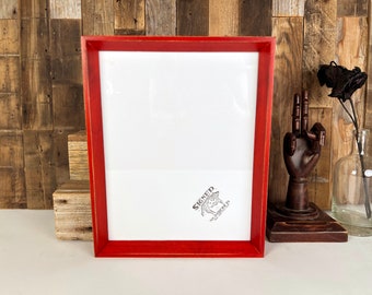 SHIPS RIGHT AWAY - 11x14" Picture Frame - Park Slope style with Vintage Red Dye Finish - In Stock - 11 x 14 Handmade Frame Unique