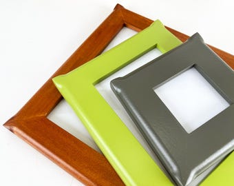 Solid Color of Your Choice 1.5" Flared Style Choose your frame size: 2x2 up to 24x36 inches - Free Shipping