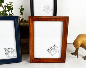 6x8" Picture Frame - SHIPS TODAY - Foxy Cove Style with Vintage Wood Tone Finish - In Stock - 6 x 8 Picture Frames Brown Decor