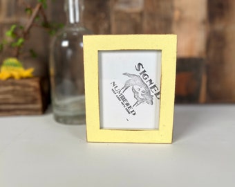 3.5x4.5" Picture Frame in Peewee Style with Vintage Baby Yellow finish - In Stock - Same Day Shipping - Picture Frame 3.5 x 4.5 inches
