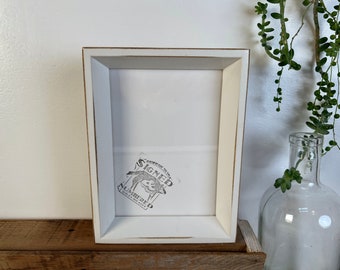 SHIPS TODAY - 5x7" Picture Frame - Park Slope Style with Vintage White Finish - In Stock - 5 x 7 Photo Frame
