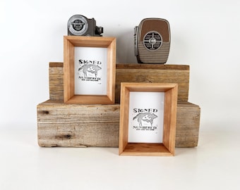 SHIPS TODAY - 3.5x5 Picture Frame - Solid Natural CHERRY in Park Slope Style - In Stock - Modern 3.5 x 5 Photo Frame