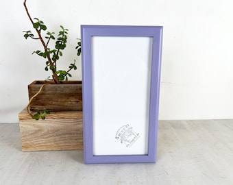 SHIPS TODAY - 6x12" Panoramic Picture Frame 1x1 Rounded Style with Solid Periwinkle Finish - In Stock - Modern 6 x 12 inch Picture Frames